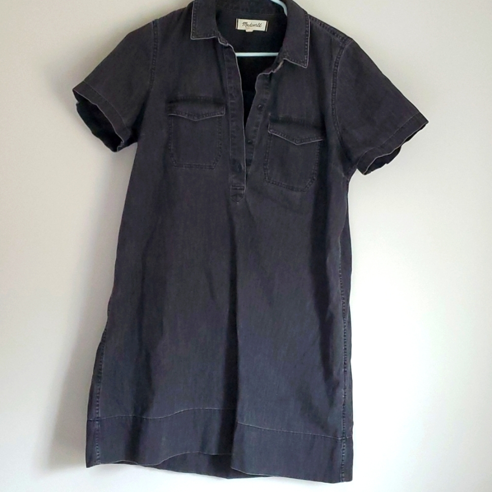 Madewell Black denim dress